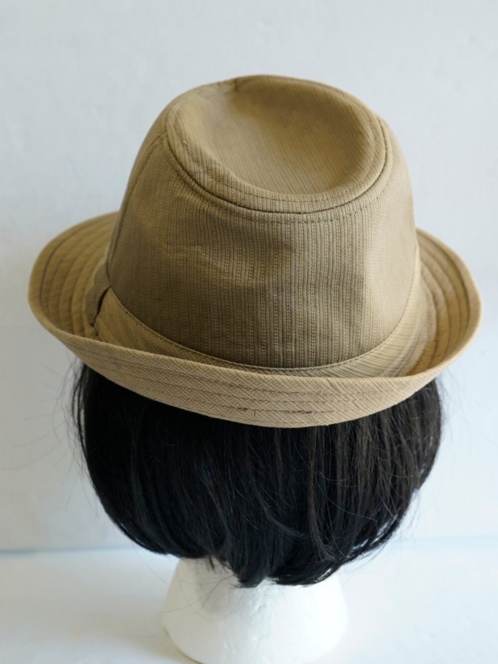 Vintage Fedora Hat Beige 100% Cotton hat - Picture 5 of 9